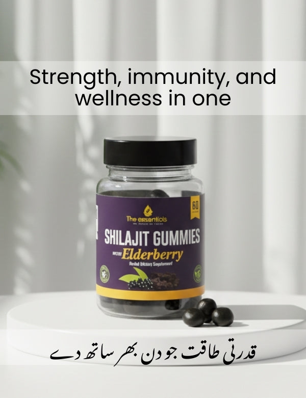 Shilajit Gummies with Elderberry – Natural Energy, Immunity & Strength Booster