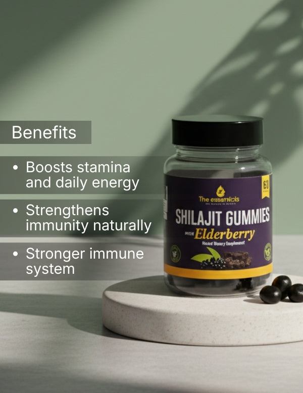 Shilajit Gummies with Elderberry – Natural Energy, Immunity & Strength Booster