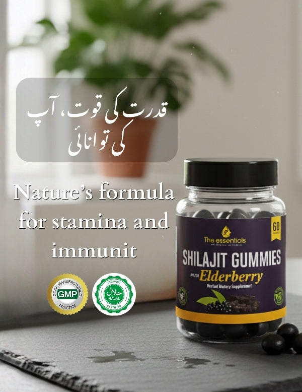 Shilajit Gummies with Elderberry – Natural Energy, Immunity & Strength Booster