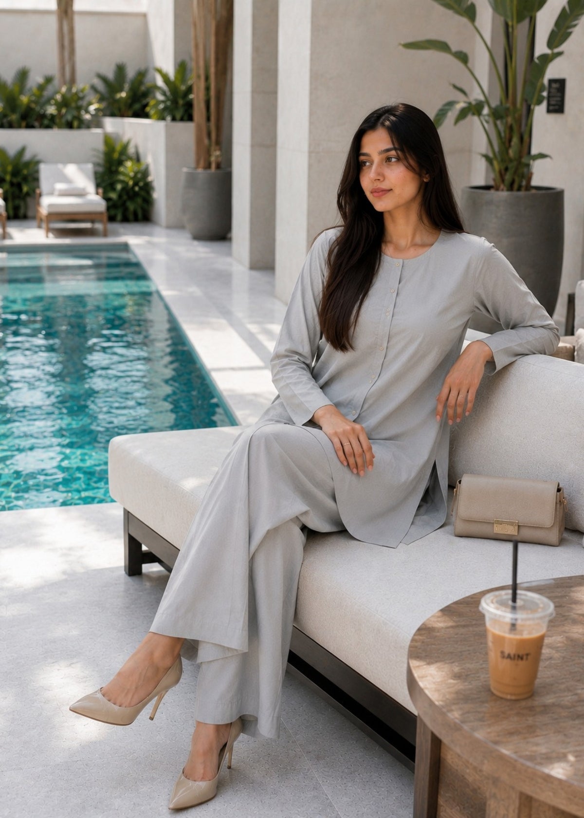 Stone Gray Co-ord Set