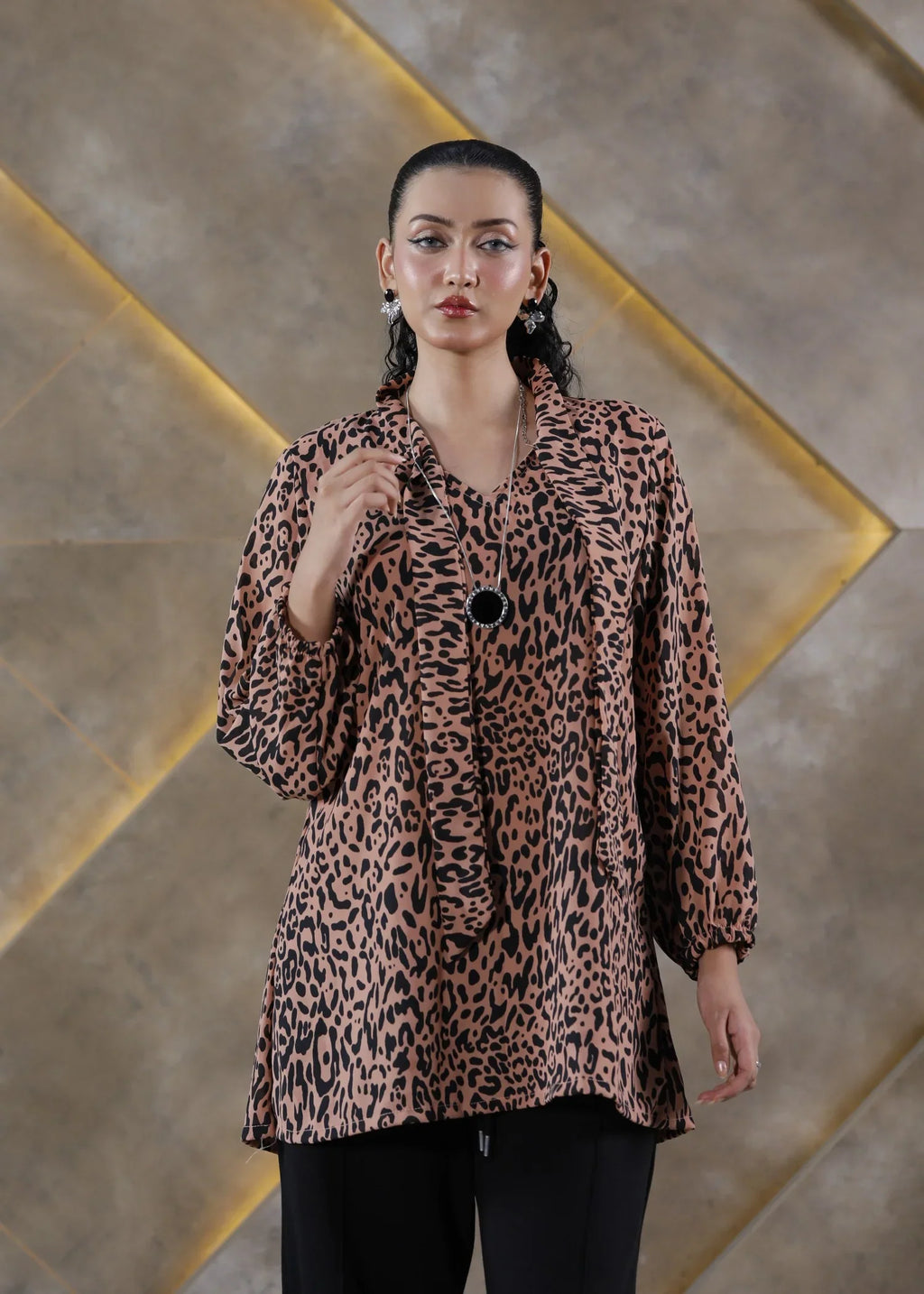 Ebon Luxe Cheetah Shirt