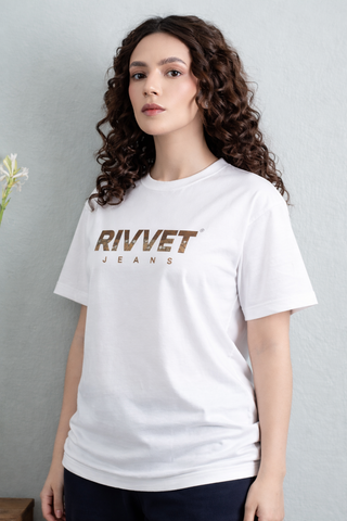 Women's White Cotton T-Shirt