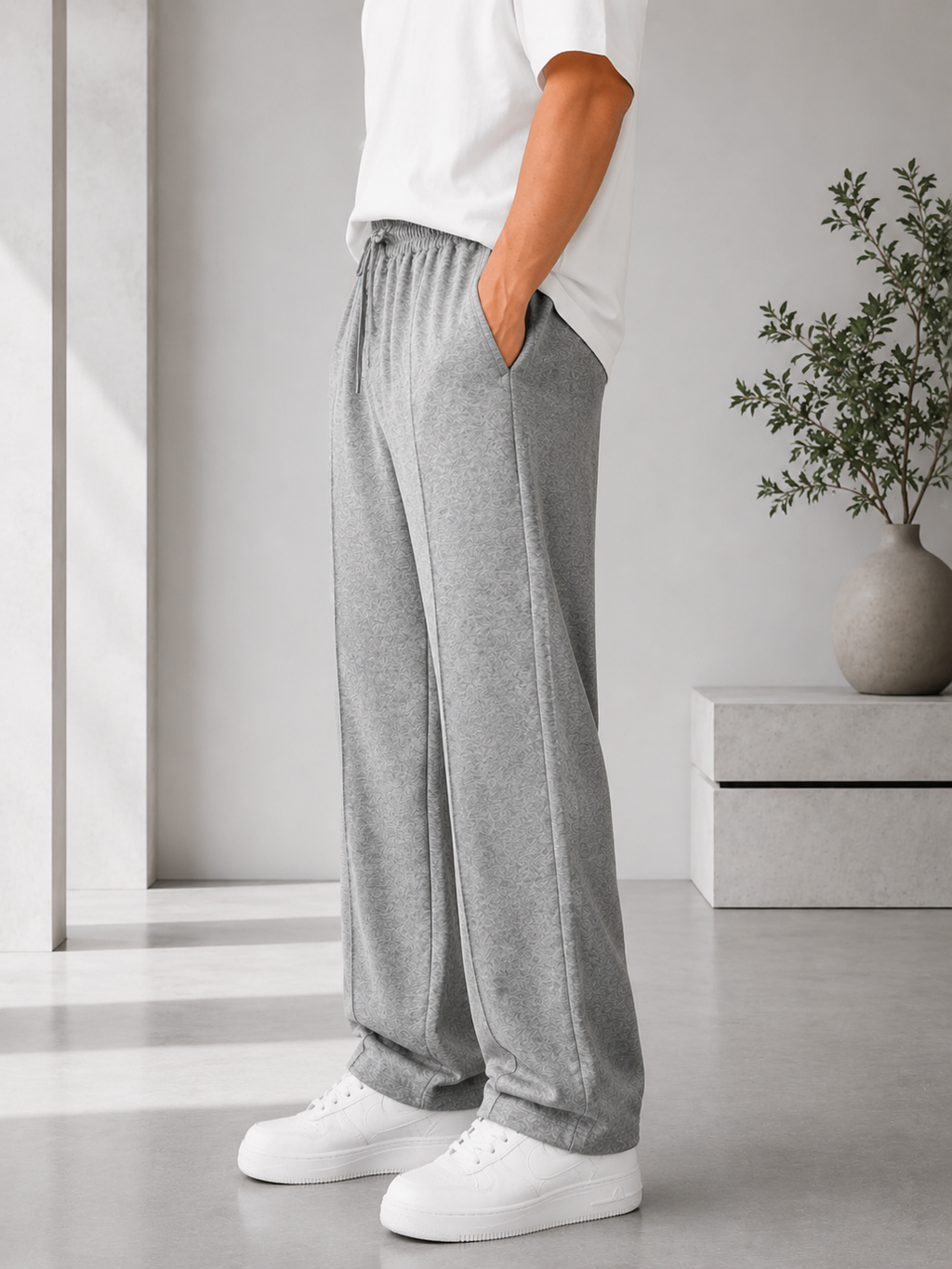 Relax Fit Trousers - Light Grey