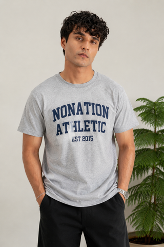 PowderCore Athletic Tee - Heather Gray for Ultimate Performance and Comfort