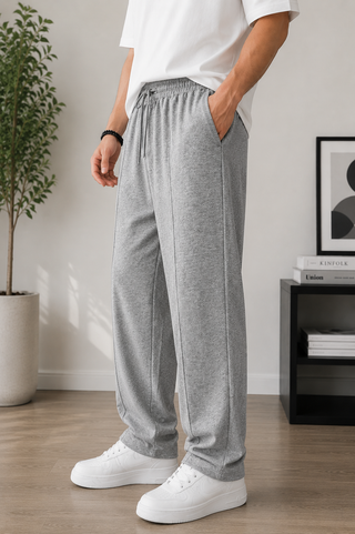 Relax Fit Trousers - Light Grey