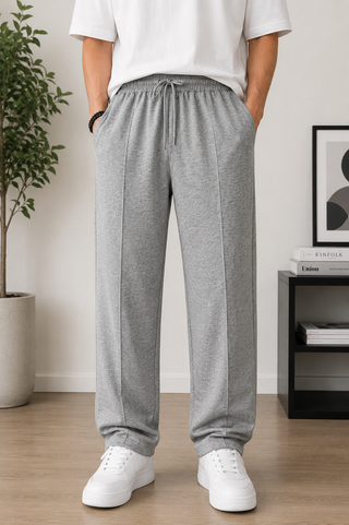 Relax Fit Trousers - Light Grey