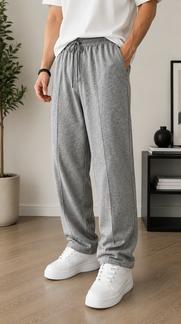 Relax Fit Trousers - Light Grey