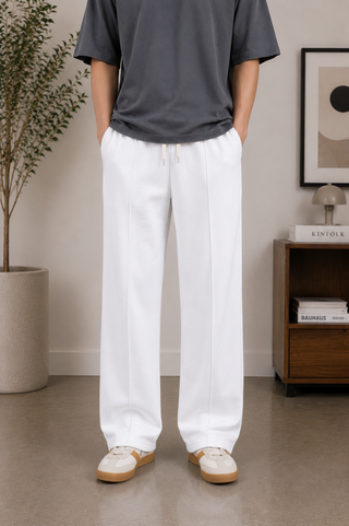 Premium White Relaxed Fit Trouser