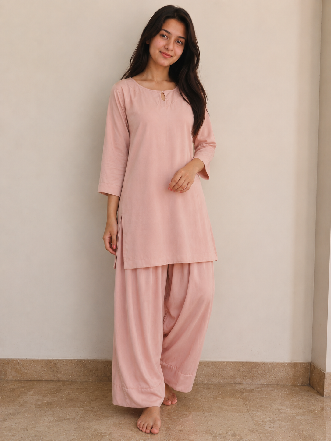 Blush Pink Lounge Co ord Set