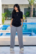Classic Black Crew Neck T-Shirt – Women's Timeless Cotton Fit - Ecowears.pk