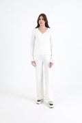Ivory Bliss Ribbed Co-Ord Set