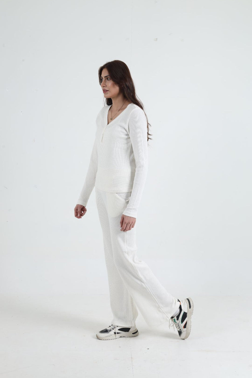 Ivory Bliss Ribbed Co-Ord Set