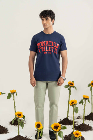 Shadow Leaf Tee Navy Blue - Stylish and Comfortable T-Shirt for Everyday Wear