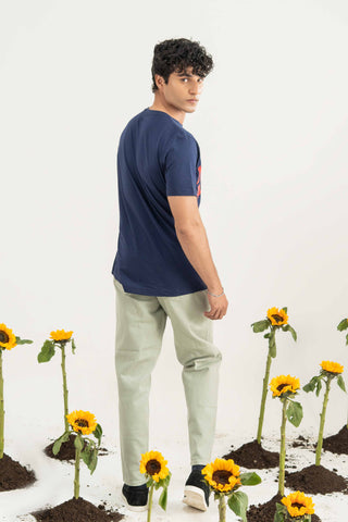 Shadow Leaf Tee Navy Blue - Stylish and Comfortable T-Shirt for Everyday Wear