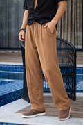 Rust Straight-Fit Trousers
