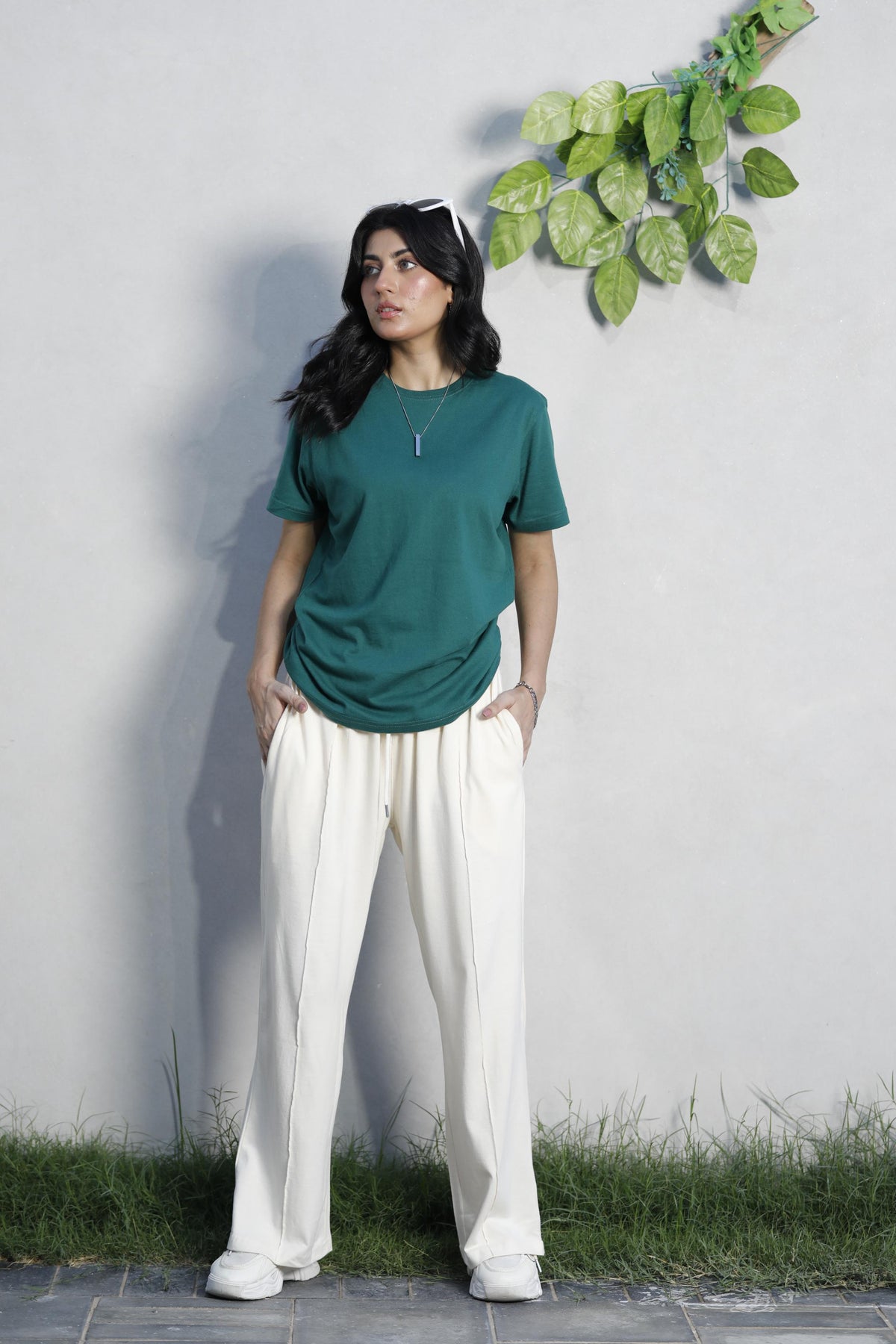 Comfortable Wide-Leg Trousers – Beige