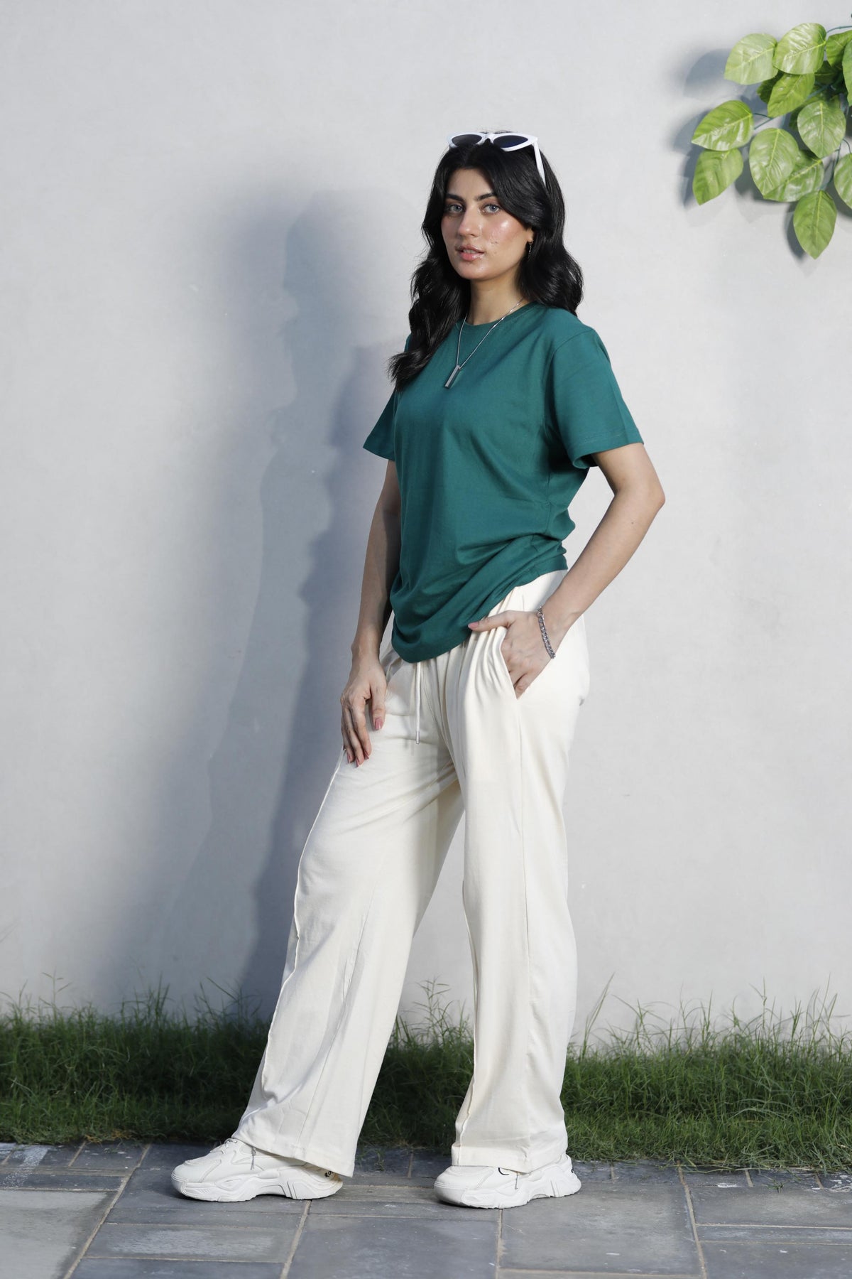 Comfortable Wide-Leg Trousers – Beige