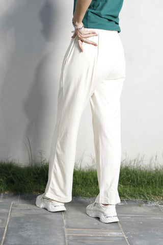 Comfortable Wide-Leg Trousers – Beige