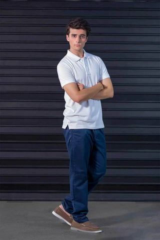 Men's Navy Tapered Pants - Versatile Fit for Casual to Semi-Formal Occasions - Ecowears.pk