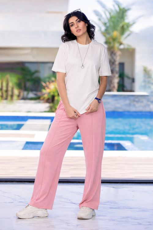Blush Pink Trouser - Stylish Straight-Leg Design for Every Occasion
