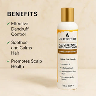 Key benefits of Almond Honey Bliss Conditioner – dandruff control, soothing hair, scalp health