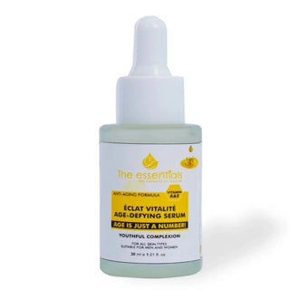 Eclat Vitalite Age-Defying Serum bottle front view – anti-aging skincare with vitamin A & E